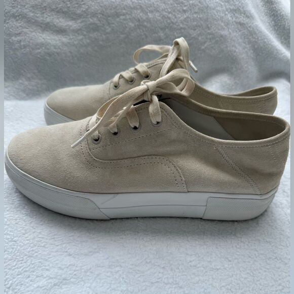 Vince woman’s  Cream Suede platform Sneakers. - Picture 2 of 5
